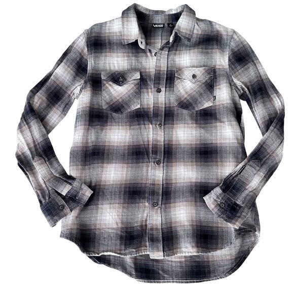 Vans Boy's Plaid Flannel Button-Up Shirt - Large - Picture 1 of 4
